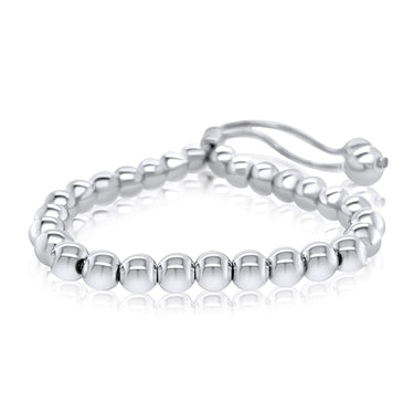 Silver Bead Adjustable Bracelet